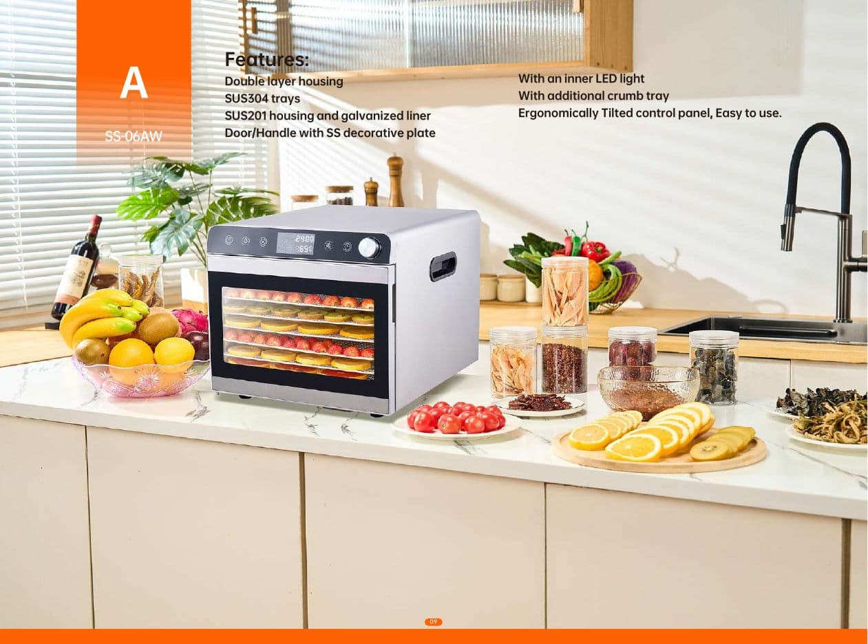 Deshidratador de Alimentos SS-06AW · 6 Bandejas